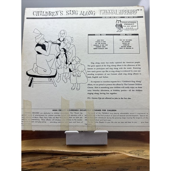 Parade Records -‎ Children's Sing Along SP-606 Vinyl RECORD Vtg Twinkle Records - Picture 3 of 3